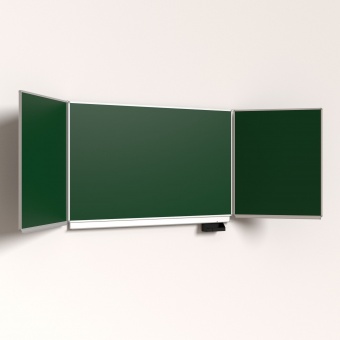 Klapptafel wandmontiert, Mittelfläche 200x120 cm, Stahlemaille grün Klapptafel wandmontiert, Mittelfläche 200x120 cm, Stahlemaille grün